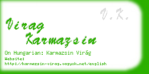 virag karmazsin business card